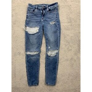 American Eagle 8 Regular Hi-rise Jegging Ne(x)t Level Stretch Distressed Pockets